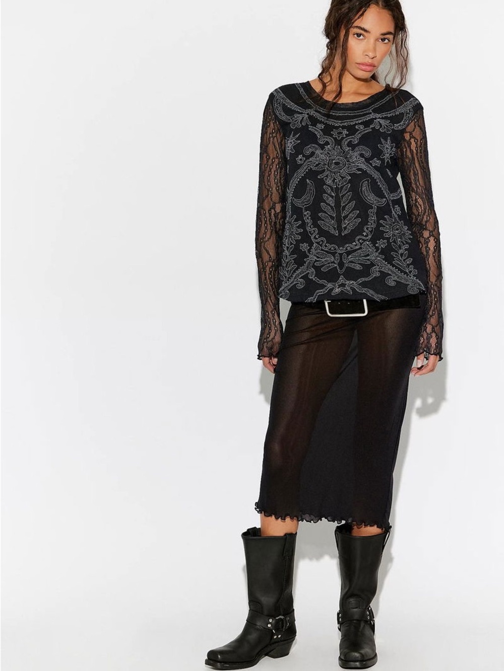 Free People Celestial Circus Long Sleeve Top